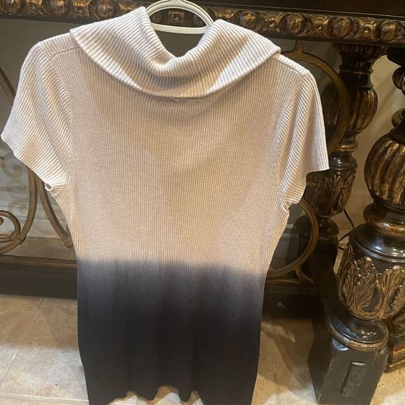 Sexy Short Sleeve Ribbed Cowl Neck Light Sweater - Picture 3 of 16